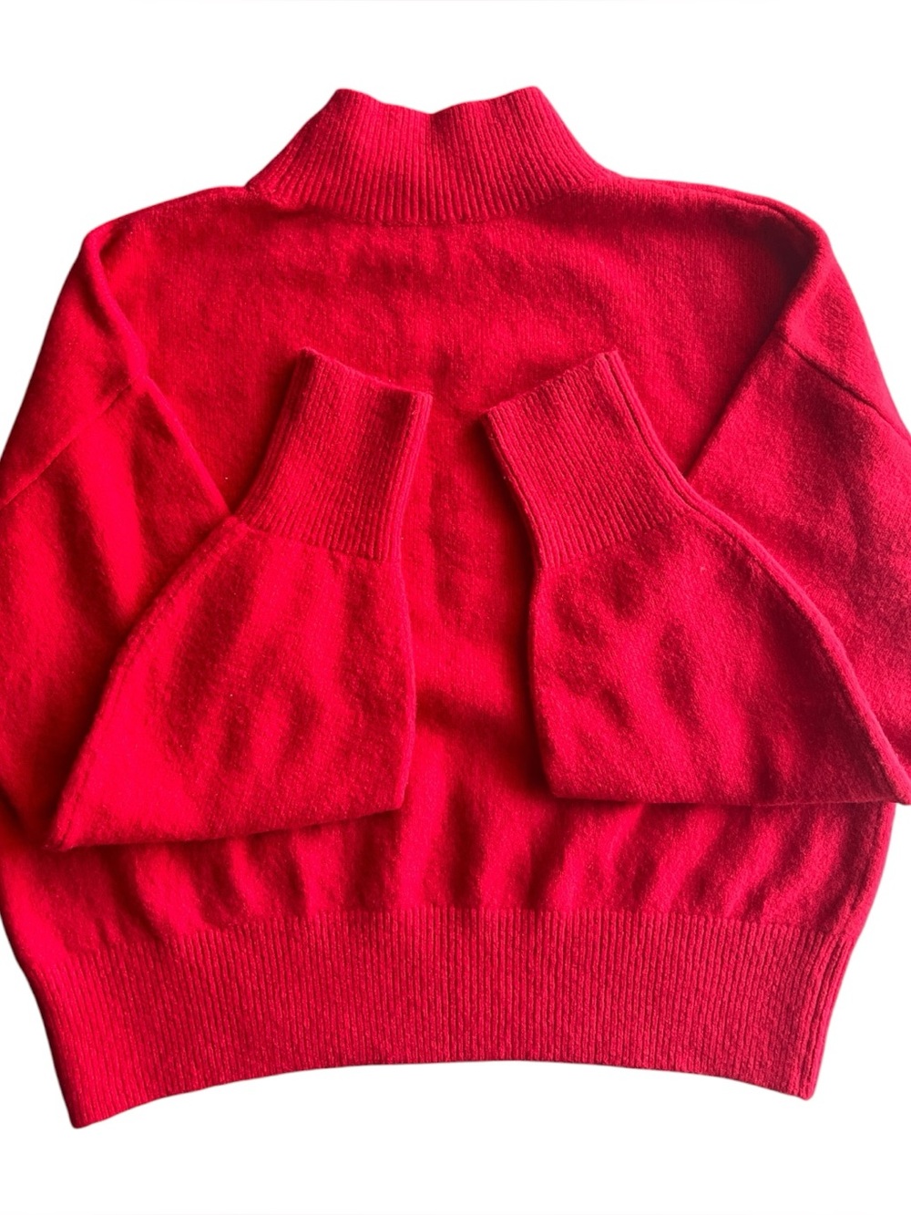 & Other Stories Scarlett Red Mock Neck Sweater Wool Blend S